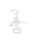 Flywheel Diagram and Parts List for 462707-0100-E1  Briggs and Stratton Engine